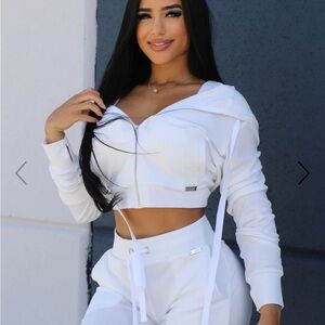 Bombshell Sportswear COMFORT RIB JACKET White Small